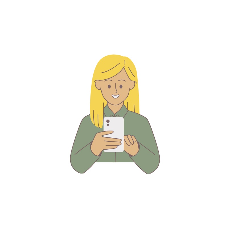 Personnage avec un téléphone